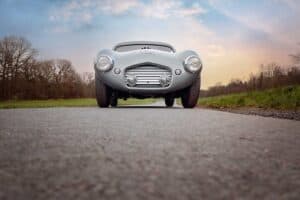 vintage car from low angle
