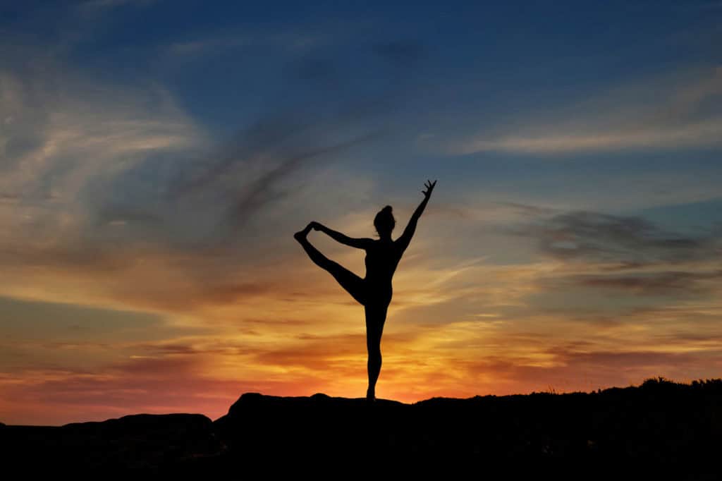 yoga sunset