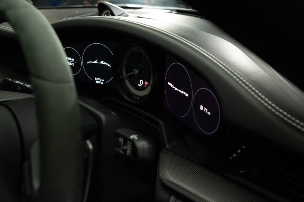 porsche dashboard lit up