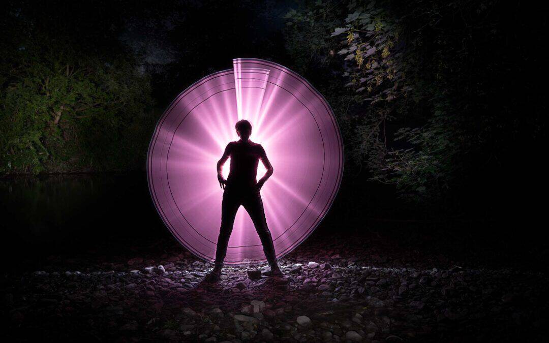 Exploring the Art of Light Painting Photography featuring Whitby Abbey.